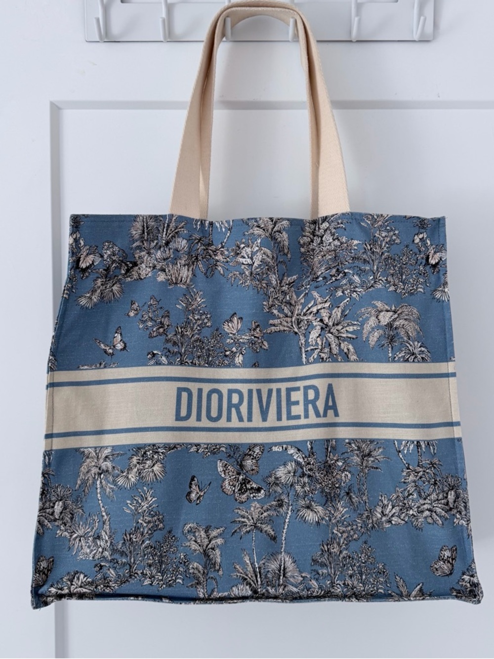 Dior Blue and Cream Toile de Jouy DiorRiviera Canvas Tote - Picture 6 of 10